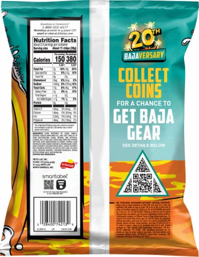 Doritos® Baja Fiery Mango Tortilla Chips Perspective: back
