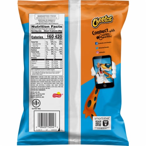 Cheetos® Cheese Flavored Puffs Perspective: back