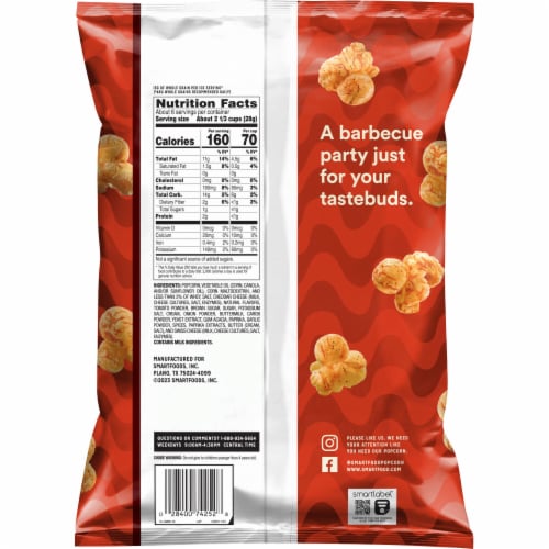 Smartfood® Cheddar BBQ Popcorn Perspective: back