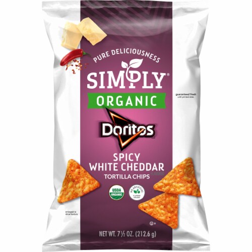 Doritos® Simply Organic Spicy White Cheddar Tortilla Chips Perspective: back