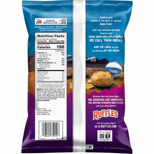 Ruffles® Korean-Style Sweet & Spicy Chili Potato Chips Perspective: back