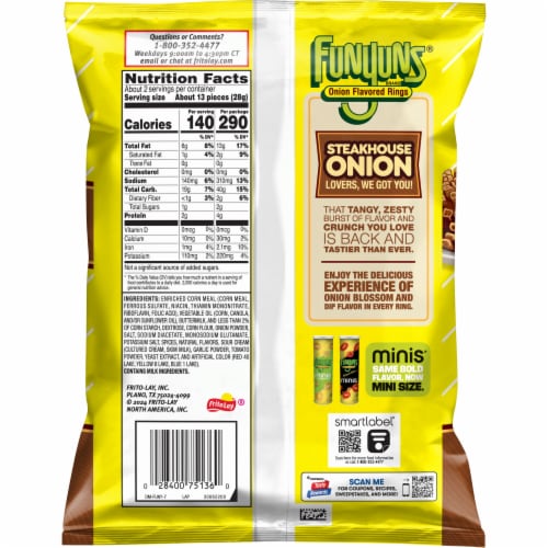 Funyuns® Steakhouse Onion Rings Perspective: back