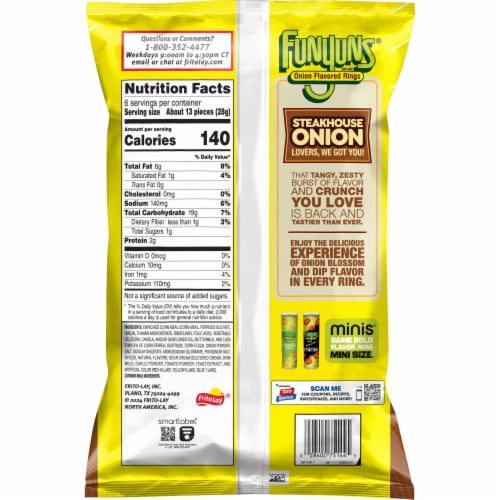 Funyuns Onion Flavored Rings Steakhouse Onion Perspective: back