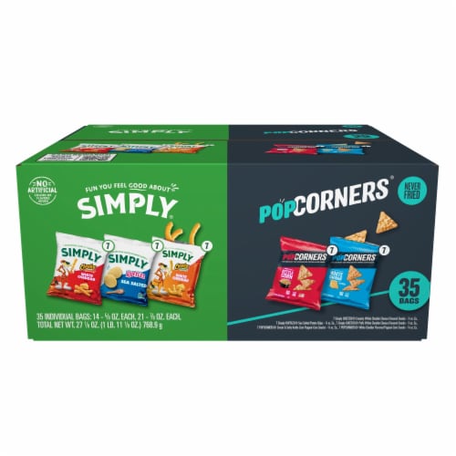 Simply® and PopCorners® Puffed & Popped Chips Variety Pack Perspective: back