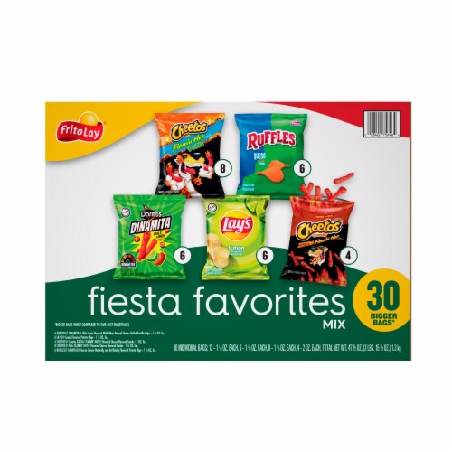 Frito Lay® Fiesta Favorites Snack Variety Pack Perspective: back