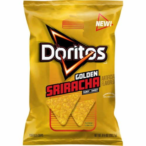 Doritos® Golden Sriracha Flavored Tortilla Chips Perspective: back