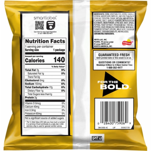 Doritos® Golden Sriracha Tortilla Chips Perspective: back