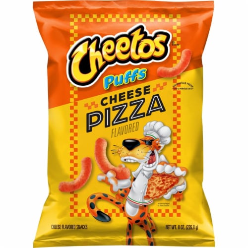 Cheetos® Cheese Pizza Puffs Chips Perspective: back