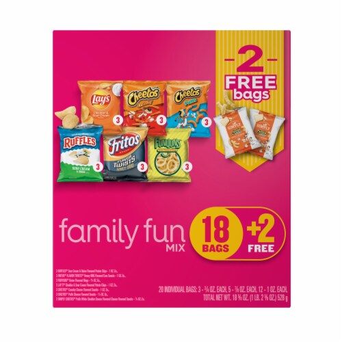 Frito Lay® Family Fun Mix Snacks Variety Pack Perspective: back