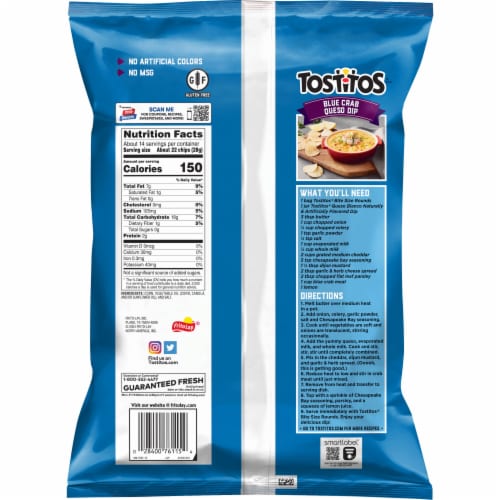 Tostitos® Bite Size Tortilla Chips Regular Perspective: back