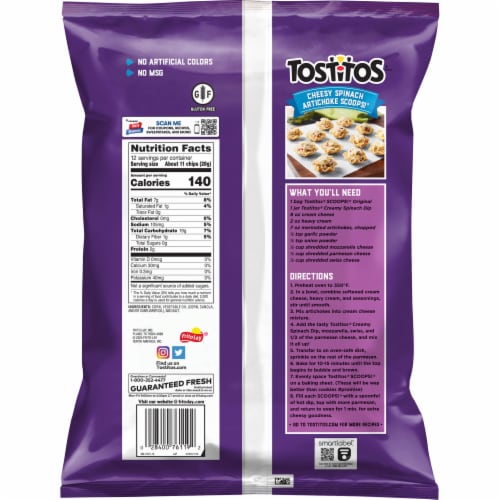 Tostitos® Scoops!® Original Tortilla Chips Perspective: back