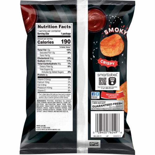 Lay's® Barbecue Potato Chips Perspective: back