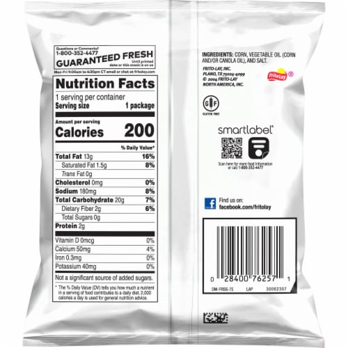 Fritos® Original Corn Chips Perspective: back