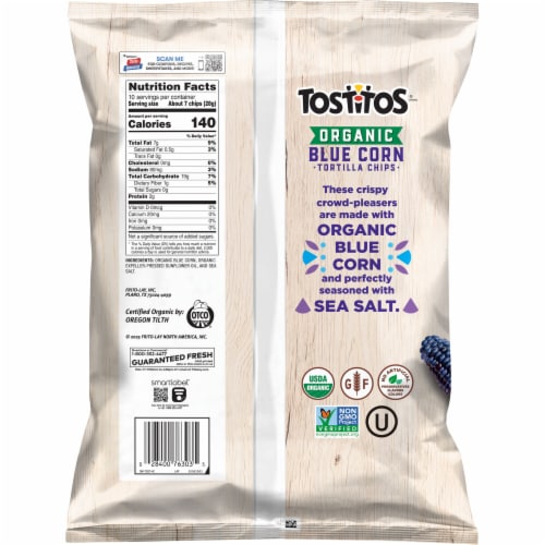Tostitos® Organic Blue Corn Tortilla Chips Perspective: back