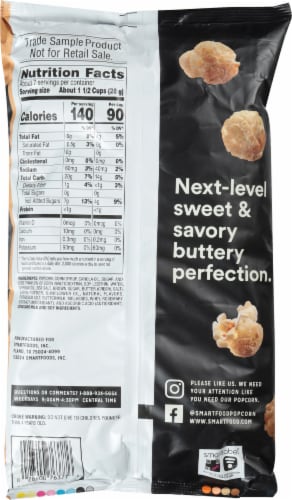 Smartfood Brown Butter & Sea Salt Popcorn Perspective: back