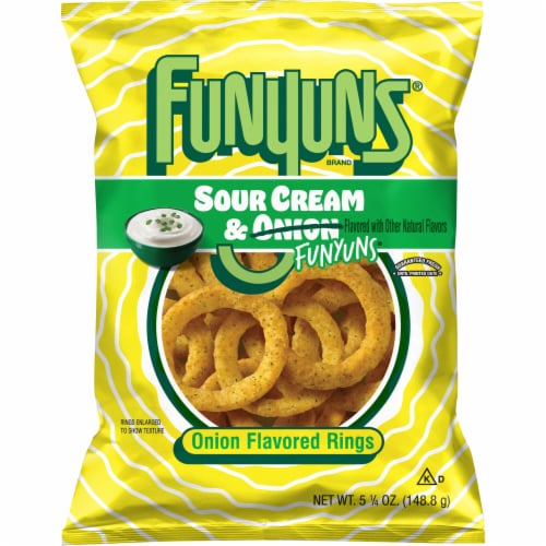 Funyuns Sour Cream & Onion Rings Chips Perspective: back