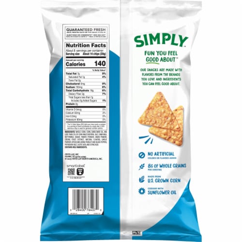Simply™ Doritos® Zesty Cool Ranch® Flavored Tortilla Chips Perspective: back