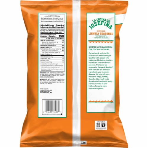 La Cocina De Josefina Lightly Seasoned Tortilla Chips Perspective: back