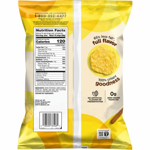 Lay's® Baked Original Potato Chips Perspective: back