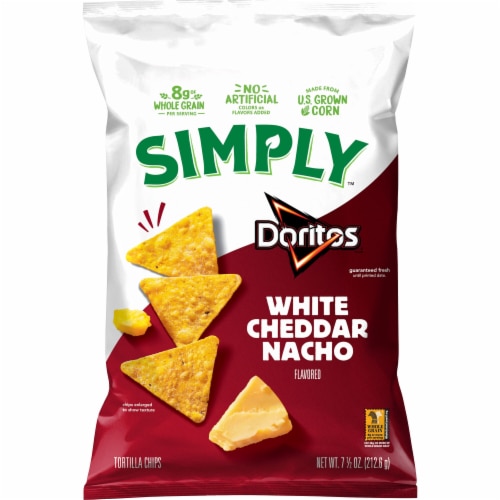 Simply™ Doritos® White Cheddar Nacho® Flavored Tortilla Chips Perspective: back