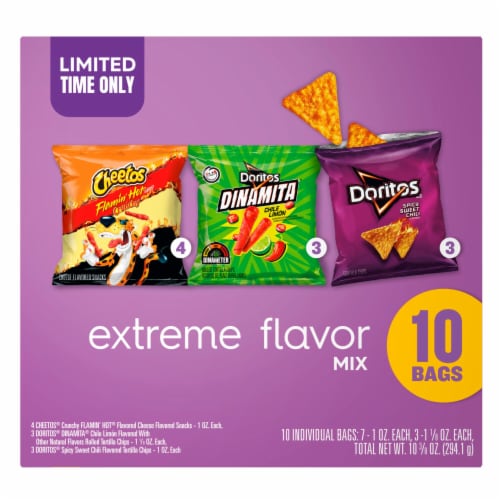 Frito-Lay Extreme Flavor Mix Chips Variety Pack Perspective: back