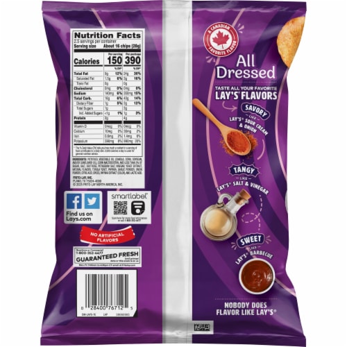 Lay's® Potato Chips All Dressed Flavored Perspective: back