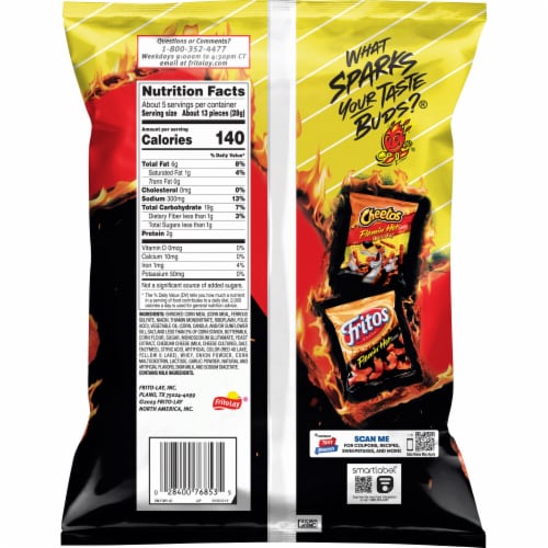 Funyuns® Flamin' Hot® Onion Flavored Rings Perspective: back