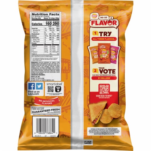 Lay's® Bacon Grilled Cheese Potato Chips Perspective: back