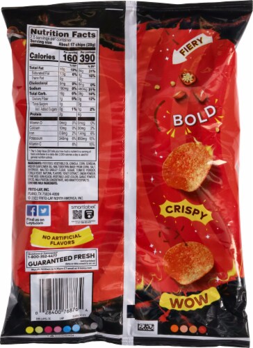 Lay's Flamin' Hot® Potato Chips Perspective: back