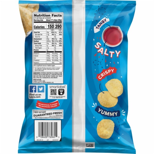 Lay's® Salt & Vinegar Potato Chips Perspective: back