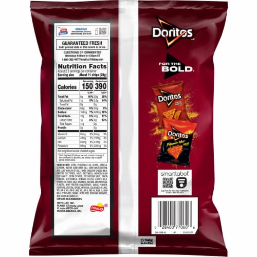 DORITOS® Spicy Nacho Cheese Tortilla Chips Perspective: back