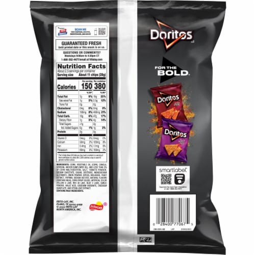 DORITOS® Sweet & Tangy BBQ Tortilla Chips Perspective: back
