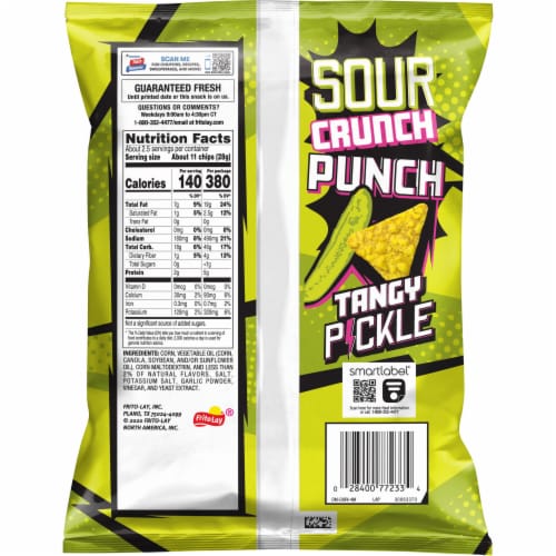 Doritos® Tangy Pickle Flavored Tortilla Chips Perspective: back
