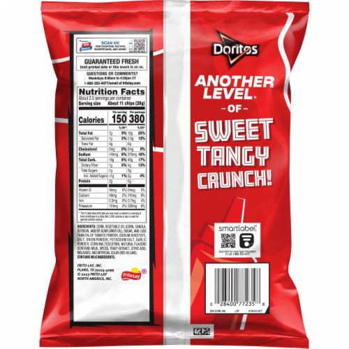 Doritos® Tangy Ketchup Flavored Tortilla Chips Perspective: back