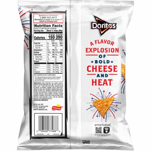 Doritos® Twisted Queso Artificial Flavored Tortilla Chips Perspective: back