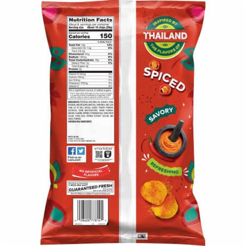 Lay's® Thai Red Curry Potato Chips Perspective: back