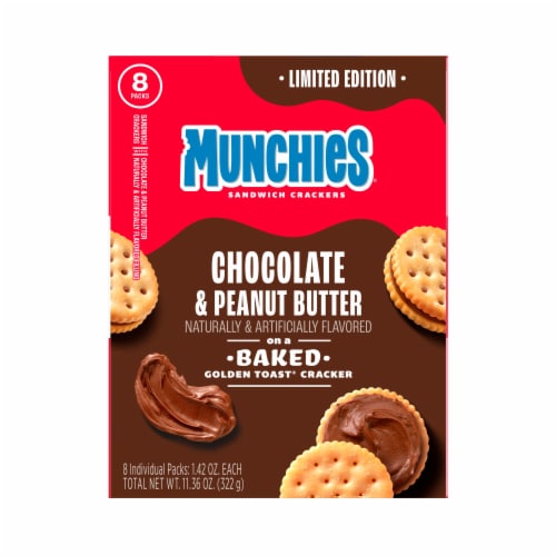 Munchies® Chocolate & Peanut Butter on Baked Golden Toast Cracker Packs Perspective: back