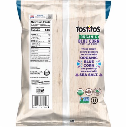 Tostitos® Organic Blue Corn Tortilla Chips Perspective: back