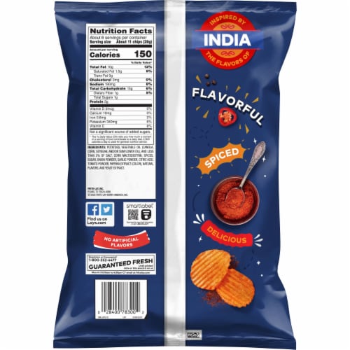 Lay's Wavy Potato Chips Magic Masala Perspective: back
