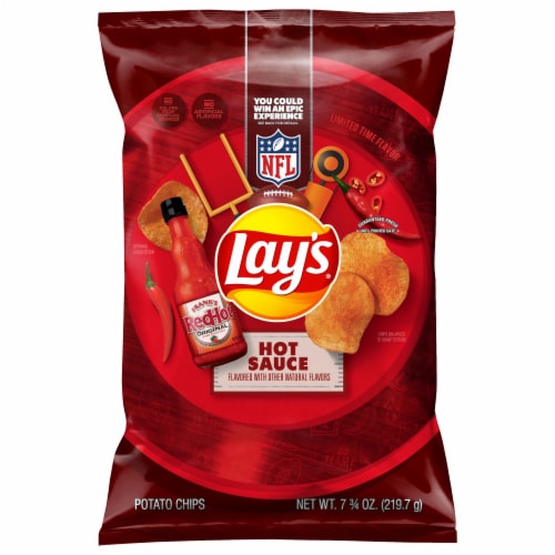 Lay's® Hot Sauce Potato Chips Perspective: back