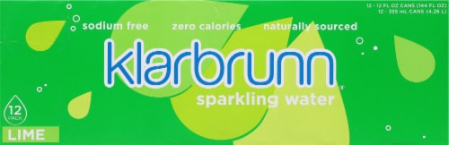 Klarbrunn® Lime Flavored Sparkling Water Cans Perspective: back