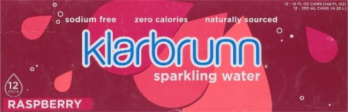Klarbrunn® Raspberry Flavored Sparkling Water Cans Perspective: back