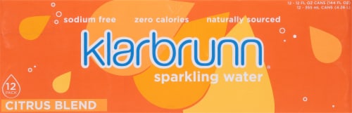 Klarbrunn® Citrus Blend Flavored Sparkling Water Cans Perspective: back