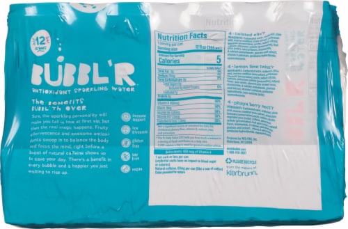 Bubbl'r® Antioxidant Sparkling Water Variety Pack Perspective: back