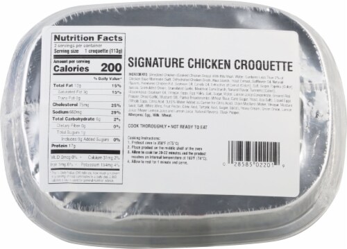 Harris Teeter Frozen Chicken Croquette Perspective: back
