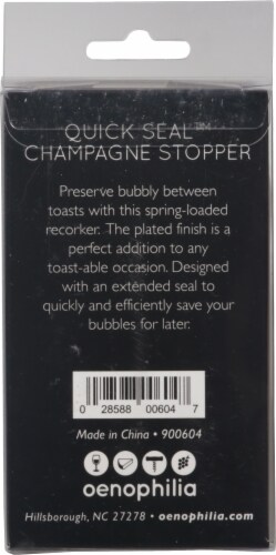 Oenphilia Quick Seal Champagne Stopper Perspective: back