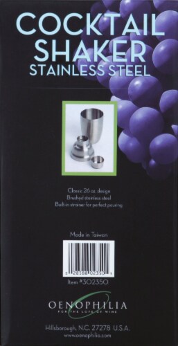 Oenophilia Cocktail Shaker - Stainless Steel Perspective: back