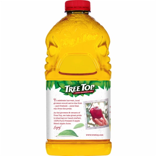 Tree Top Pure Pressed 3 Apple Blend 100% Apple Juice Perspective: back
