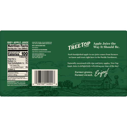 Tree Top® 100% Apple Juice Boxes Perspective: back