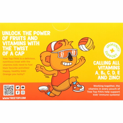 Tree Top Favs Orange You Happy? Immunity + Support Fruit & Vitamin Snack Perspective: back